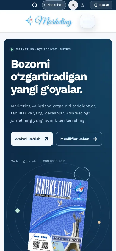 Marketing jurnali — mobil ko‘rinishi